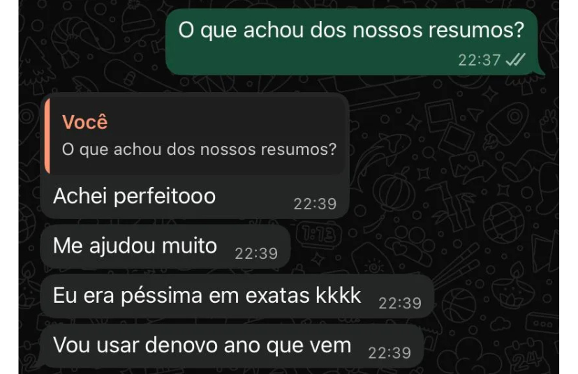 Depoimento em imagem de Juliana S.